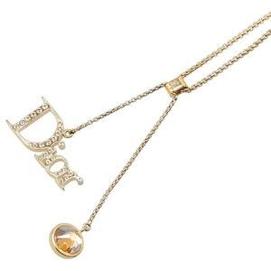 Dior Logo Rhinestone Necklace